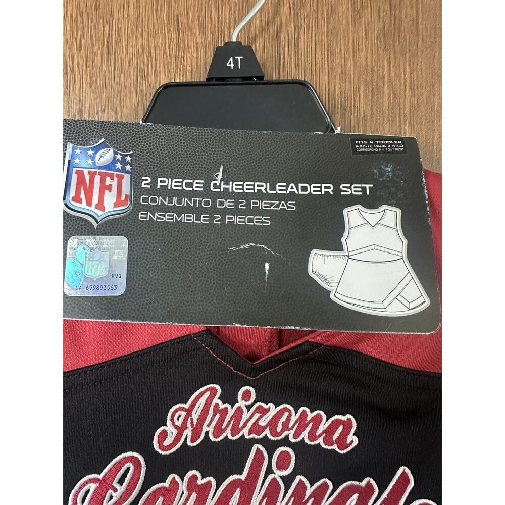 Arizona Cardinals cheerleading outfit 4T NWT 2 piece Halloween Football Cheer - Picture 3 of 6